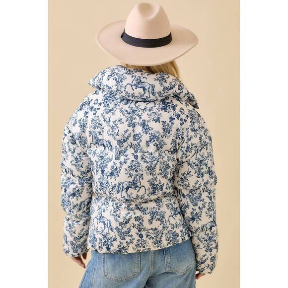 NEW MAIN STRIP paloma horse print jacket in navy toile - Picture 2 of 4